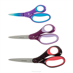 Fiskars R88Z38 ferramenta Tesoura infantil softgrip (tamanhos mistos) pacote com 3 em roxo