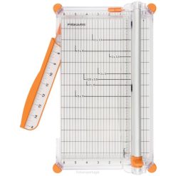 Fiskars R88Z428 ferramenta cortador de papel de titânio de luxo com trilho de corte de alumínio (12")